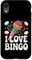 Microphone amusant I Love Bingo Coque pour iPhone XR