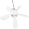 Masyrt Ventilatore da soffitto portatile da 12 V DC con luce 16,5 pollici per tenda da campeggio pesca illuminazione esterna