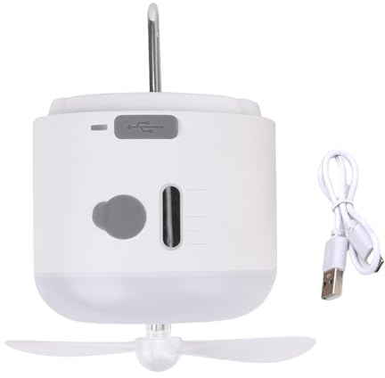 Uqezagpa Ventilateur de tente USB avec vitesses et luminosité réglables, fonction multiple pour ventilateur de plafond de tente de camping, lampe d'extérieur