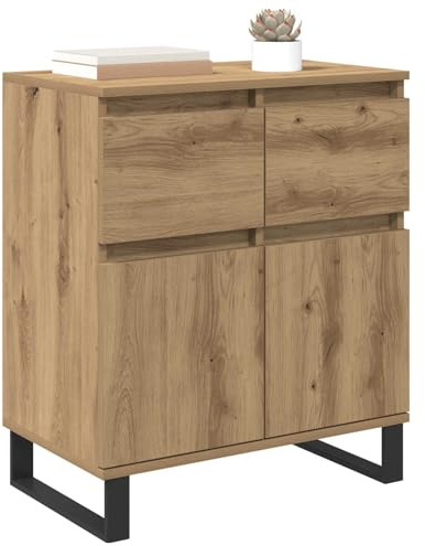 vidaXL Sideboard Artisan-Eiche 60 x 35 x 70 cm Verbundholz und Eisen