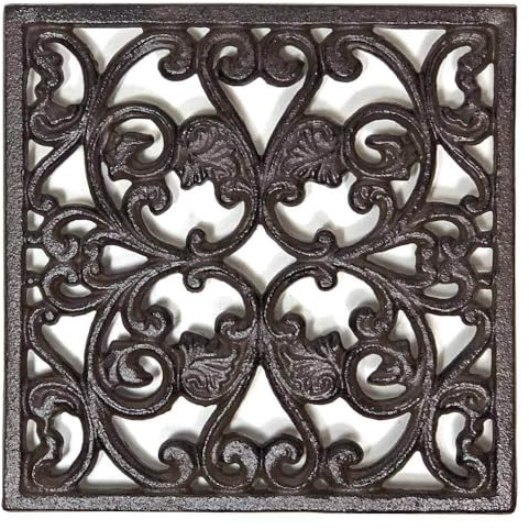 Topfuntersetzer Metall Rechteckig Untersetzer Retro Gusseisen Antik-Stil 17 cm