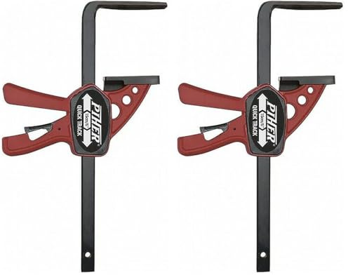 PIHER - INDUSTRIAS PIQUERA Serre-Joint Mini Quick Track PIHER-22 cm-52103, Noir, Rouge Foncé (Lot de 2)