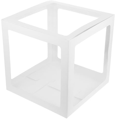 Toyvian Transparente Ballonbox Geschenkbox mit Weißen Buchstaben Wetterfeste für Hochzeiten und Geburtstagsfeiern
