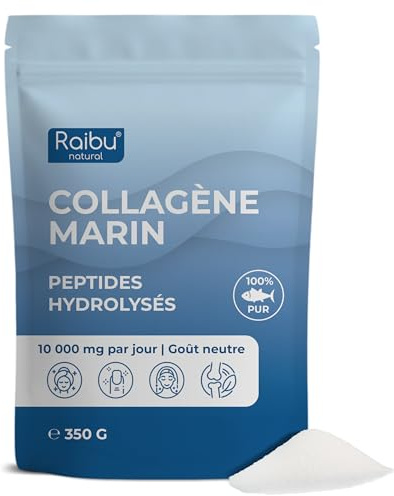 Marine Kollagen Pulver - 10.000mg pro Portion - Collagen Hydrolysat Pulver (Peptid Typ I), hochdosiert, Perfekte Löslichkeit & ohne Zusatzstoffe - aus Thunfisch, 350 g