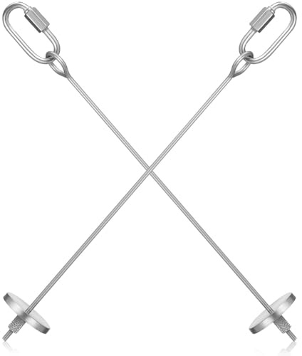 TOPBATHY Brochettes en Acier Inoxydable 2 Pièces pour Fruits et Légumes, Supports Solide pour Cage à Oiseaux, pour Perroquets et Perruches