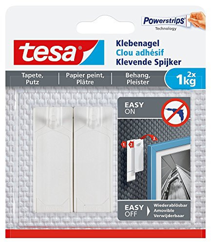 tesa® Klebenagel für Tapeten und Putz (1 kg / 3er Pack = 6 Nägel)