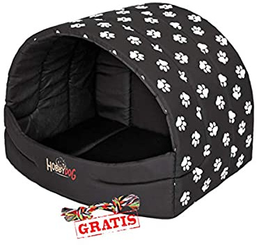 HobbyDog BUSCWL5 Souffleur + Spieltau gratis Hundehöhle Katzenhöhle Hundebett Katzenbett Hundehaus Schlafplatz Hundekorb Hund Haus Hundehütte S-XL (S (45 x 33 cm))