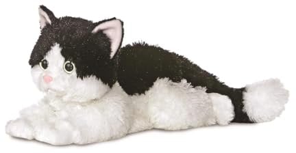 Aurora, 31420, Flopsies Oreo Katze, 30cm, Plüschtier, schwarz/weiß