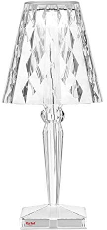 Kartell Big Battery Lampada da Tavolo, Cristallo, 37,3 x 17 cm