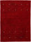 carpetfine Wollteppich Gabbeh Uni Rot 80x150 cm | Moderner Teppich für Wohn- und Schlafzimmer