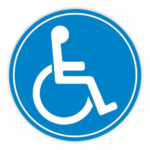 Magnete per sedia a rotelle 10 cm I magnete per auto I trasporto persone con disabilità I conducente sedia a rotelle I resistente alle intemperie I cartello di avviso I avvertimento I mag178