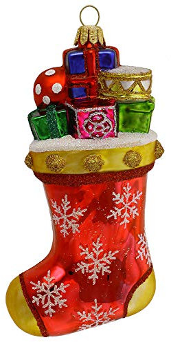HAMBURGER WEIHNACHTSKONTOR® - Christbaumkugeln - Strumpf mit Geschenken