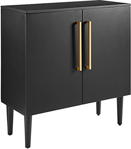 Crosley Furniture Everett Mid-Century Akzentschrank, Holz, Matte Black