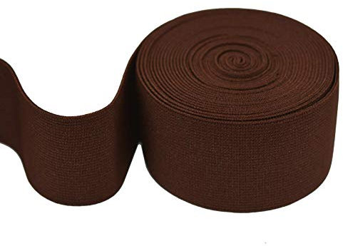 maDDma 5m Gummiband 50 mm breit Oeko-Tex Gummilitze elastisches Band Bekleidungsgummi Farbwahl, Größe:50 mm, Farbe:Dunkelbraun