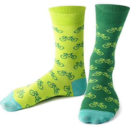 Nanushki unisex lustige verrückte Motiv Socken Fahrrad Radfahren (Tour de Green, 40-43, numeric_40)