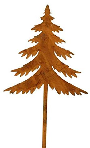 Rostoptik Tanne zum Stecken 20 x 9 cm Dekoration Garten Weihnachten