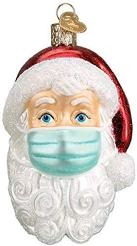 Timess Christmas Personalisierter Weihnachtsmann mit Mundschutz personalisierte Ornamente Weihnachtsbaumschmuck Feiertage Dekorationen Segen Weihnachtsmann Weihnachtsbaum Hängen Anhänger (A1)