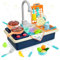 Diealles Shine Cucina Giocattolo per Bambini Mini Lavastoviglie Giochi, Lavandino Giocattolo Lavastoviglie Giocattoli Lavabo Set Cucina Bambini Accessori (Blu)