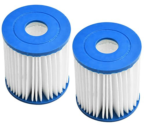 WuYan Filtri a cartuccia Tipo H per Piscina per Intex,per Pompe Filtro 28601/28602,Cartuccia Filtranti per Whirlpool(2 Pezzi)