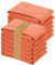 RUVANTI Mehlsack-Handtücher, 12 Stück, 71,1 x 71,1 cm, ringgesponnene 100 % Baumwolle, maschinenwaschbar, saugfähig, Mehlsack, Küchentücher zum Trocknen und Reinigen, Orange