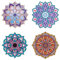 GORGECRAFT 8 St 6.3 Zoll Mandala-Fensteraufkleber Statische Blume des Lebens Glas-Schiebetür-Aufkleber Haftet wasserdichte Vinylfolie Schlafzimmer-Badezimmer-Aufkleber Zur Verhinderung Haustieren