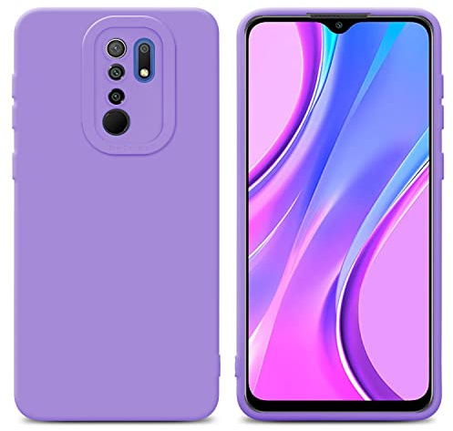 Cadorabo Hülle kompatibel mit Xiaomi RedMi 9 Schutzhülle TPU Silikon Case Liquid Design mit Kameraschutz Slim Kratzfest Weiche Gummi mit Rundumschutz Case Hülle für Xiaomi RedMi 9 in Lila