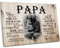 Love Faith Leinwand An unseren Papa 60 x 40 cm - Personalisiertes Wandbild im Querformat - Geschenk für Väter mit eigenem Foto