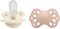 BIBS Infinity Symmetrischer Schnuller Zweierpackung, bisphenol-A frei, Symmetrischer Silikonsauger, Symmetrischer Nippel. Silikon, 6-18 Monate (2er Pack), Ivory/Blush