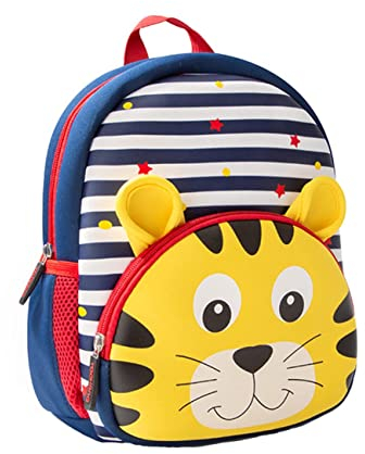Umtiti Kleinkind Rucksack Niedlich Tier Cartoon Vorschulrucksack für 3-6 Jahre Mädchen Jungen Geschenk für Kinder,3D Tiger