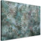 Feeby Bilder 120x80 cm Mandala Ornament 1 tlg Modern Wandbilder Leinwandbilder Bild auf Leinwand Kunstdruck Wand Bild Wanddeko Design Schlafzimmer Büro Wohnzimmer Struktur Abstrakt Blau