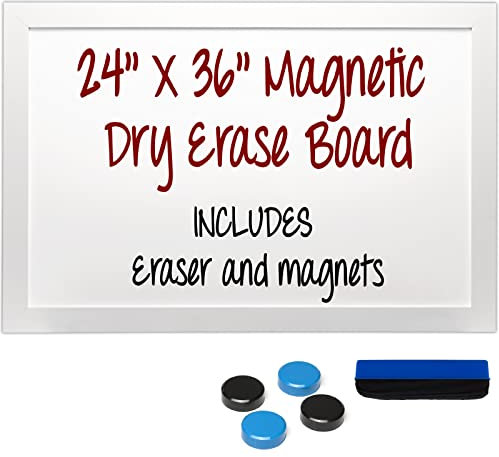 Excello Global Products Whiteboard, Holz, magnetisch, trocken abwischbar, 61 x 91,4 cm, Weiß
