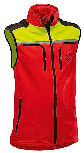 Pfanner® Forest Light Weste mit maximaler Bewegungsfreiheit und hoher Auffälligkeit, Farbe:rot/gelb, Größe:M