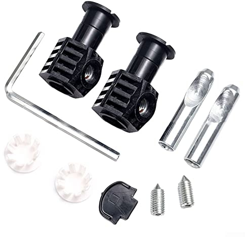 Paire de kits de boulons de fixation zingués, connecteur arrière, vis de fixation universelle pour toilettes murales, pour toilettes suspendues, noir