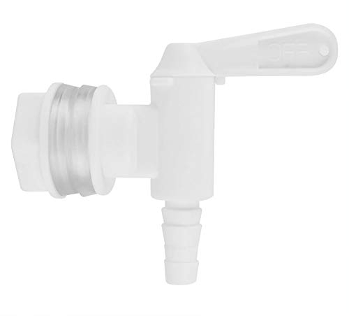 0,95 cm weißer Kunststoff-Bierbraueimer-Wasserhahn für Zuhause, Bierbrauen, Dichtung, Spender, Homebrew Stachelauslass, Fass Picknick, Ersatz, weiß