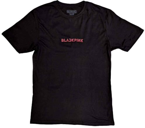Blackpink Unisex T-Shirt: Rosa Venom Group Photo (Schwarz) (Back Print)