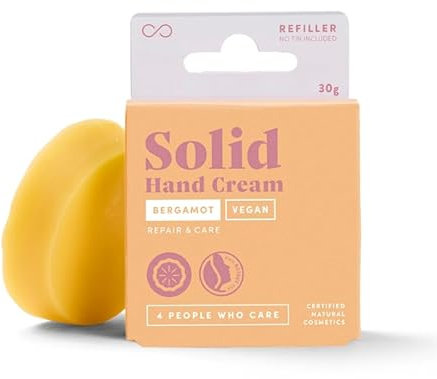 forpeople Handcreme Vegan 30g - Feste Hand Creme für trockene Hände - Shea Butter, Candelillawachs, Olivenöl - Zertifizierte Naturkosmetik (Nachfüller)