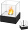 SUBTLETY Tischkamin Bioethanol Edelstahl Tischfeuer mit Deko Steinen Tragbare Rechteckig Bio Ethanol Kamin Feuerstelle Indoor & Outdoor Tisch Kaminfeuer für Wohnzimmer Balkon Garten Deko (Typ D)