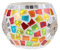Warmhm Mosaik Glas Teelicht Kerzenhalter, Mosaik-teelichthalter, Runde Kerzenständer für Tisch, Mosaik-kerzenleuchter Herzstück Tischdekoration für Hochzeit, Party, Home Decor
