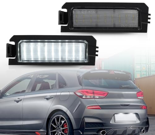 NSLUMO 2X SMD LED Kennzeichenbeleuchtung für Hyundai i30N PD Sonata Elantra GT Scheunentormodelle LED-Kennzeichenbeleuchtung Auto-Parkleuchte