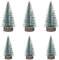 Yardwe 6 Stück Mini Weihnachtsbaum Flaschenbürstenbaum Mini-Sisal-Schnee-Frost-Bäume Weihnachtsdekoration Für Den Innenbereich (2 Größen)