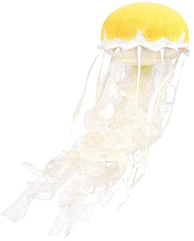 lilizzhoumax Quallen plüschtier 15cm/6”, Simuliertes Tier Quallen Plüschtier, Kawaii Hängendes Plüschtier Quallen, Realistische Quallen Plüsch Spielzeug für Wilde Tiere, Geschenk für Kinder, Gelb