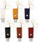 CHGCRAFT 6Colors Porte-Clés en Cuir Désinfectant pour les Mains Bouteilles Compressibles Rechargeables avec Couvercle en Cuir PU et Fermoir Porte-Clés pour Sacs à Main, Sac à Main et Clés
