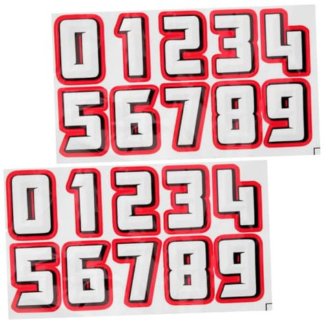 Kisangel 2 Sätze Multifunktionale Zahlenaufkleber Aufkleber Für Hockeyhelme Zubehör Für Hockey-Aufkleber Aufkleber Für Football-Helm Eishockey Reflektierende Folie Sport Digitale Aufkleber