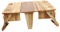 Sosoport Klappbarer Esstisch Korb Mini-klapptisch Klappbarer Tisch Picknickweinkorb Klappbarer Outdoor-Tisch Picknickkorb Holzkorb Im Freien. Hölzern Reisen Korb Aus Holz Multifunktion