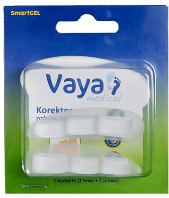 Vaya Medical Toe Straightener with 3 Rings Toe Crest Hammer Toe Corrector Medical Polymer Gel SmartGel 1 Pair Size L XL