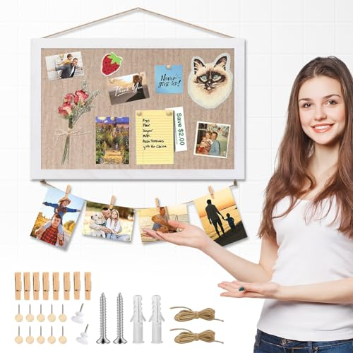 Große Pinnwand Kork, Dekoratives Filz Pinnbrett für die Wand - 4' x 3' Klappbares Fotodisplay mit Selbstklebendem Tape Filzboard Pinwand für Wände, Schmuck, Notizen, Sammlungen, Fotos - 40 x 30 cm