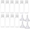 Bouteilles de voyage 100 ml, 10 flacons liquides à remplir avec voyage aérien avec 4 entonnoirs, conteneurs en plastique transparent, bouteilles cosmétiques pour shampoing lotions liquides crèmes