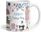 Sewing Gift Mug Icons Coffee Tea Cup Personalised Mug - Gift for Birthday, Gift for Christmas, Custom Personalised Gift, Coffee Mug, Tea Mug, Cup