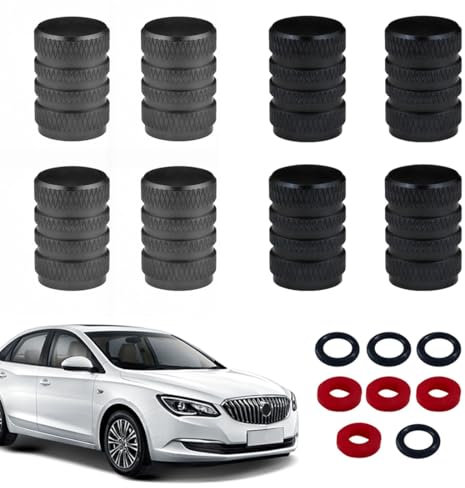 HQRKOTM 8 PCS Reifenventilkappen, Grau + Schwarz, ventilkappen fahrrad, eloxiertes Aluminium Reifenventilkappen-Set, universelle Ventilkappen für Autos, Lastwagen, Motorräder und mehr