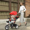 OHMG Kinderkraft Dreirad, mitwachsend, 3-in-1, Laufrad, skalierbar, Fahrrad, Kinderwagen, Skalierbar, Trike Baby, mit faltbarer Sonnenblende und abnehmbaren Pedalen (Rot-2)